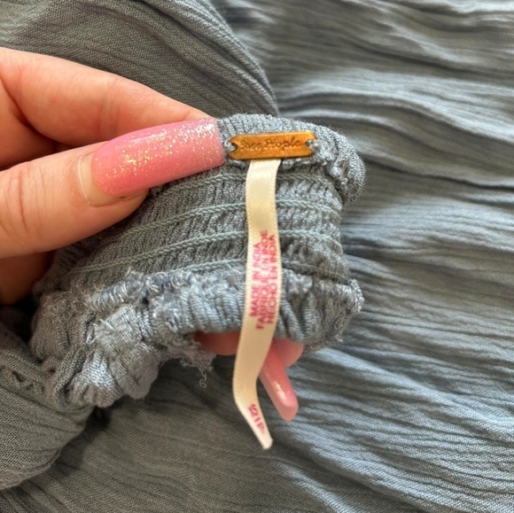 Free People Look Into the Sun Maxi Dress Endless Summer Size XS Blue Grey - Picture 8 of 10